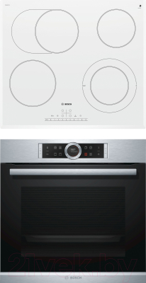 

Комплект встраиваемой техники Bosch, HBG536HS0R + PKN652FP1E