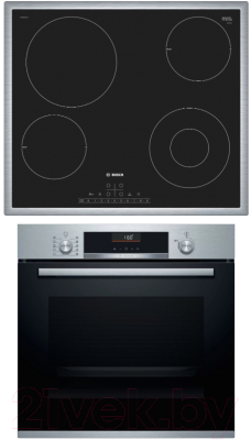 

Комплект встраиваемой техники Bosch, HBG536HS0R + PKF645FP1G