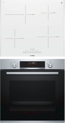 

Комплект встраиваемой техники Bosch, HBG536HS0R + PIF672FB1E