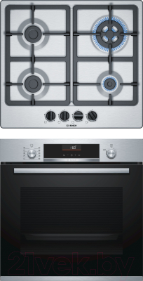 

Комплект встраиваемой техники Bosch, HBG536HS0R + PGH6B5B90R