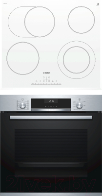 

Комплект встраиваемой техники Bosch, HBG537NS0R + PKN652FP1E