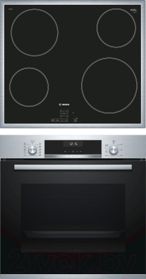 

Комплект встраиваемой техники Bosch, HBG537NS0R + PKE645B17