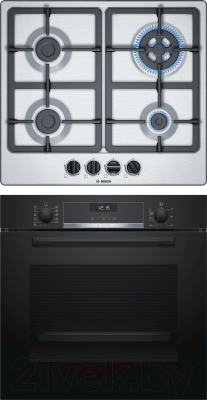 

Комплект встраиваемой техники Bosch, HBG557SB0R + PGH6B5B90R
