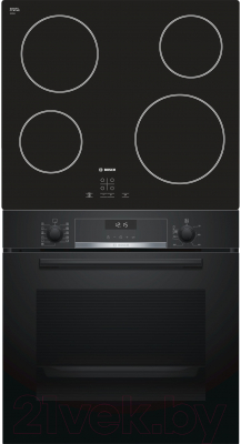

Комплект встраиваемой техники Bosch, HBG557SB0R + PKE611D17E