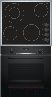 

Комплект встраиваемой техники Bosch, HBG557SB0R + PKF645CA1E
