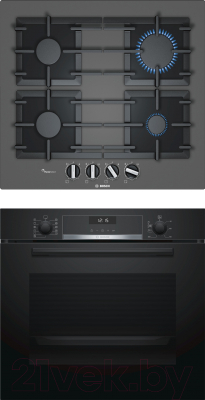 

Комплект встраиваемой техники Bosch, HBG557SB0R + PPP6A9B90R