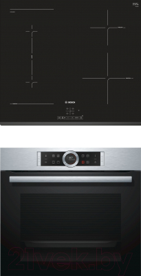 

Комплект встраиваемой техники Bosch, HBG632BS1 + PWP631BB1E