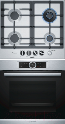 

Комплект встраиваемой техники Bosch, HBG632BS1 + PCH6A5M90R