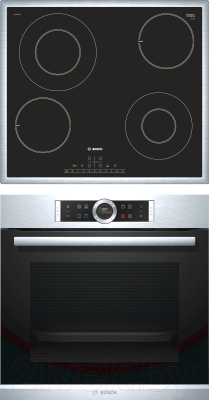 

Комплект встраиваемой техники Bosch, HBG632BS1 + PKG645FP1G