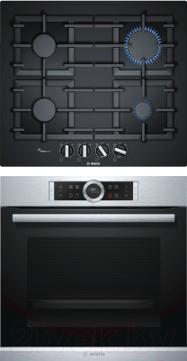 

Комплект встраиваемой техники Bosch, HBG632BS1 + PPP6A6C90R