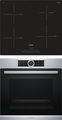 

Комплект встраиваемой техники Bosch, HBG632BS1 + PUE611FB1E