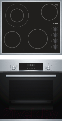 

Комплект встраиваемой техники Bosch, HBJ517YS0R + PKF645CA1E