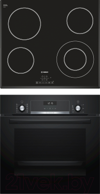 

Комплект встраиваемой техники Bosch, HBJ517YB0R + PKF651B17