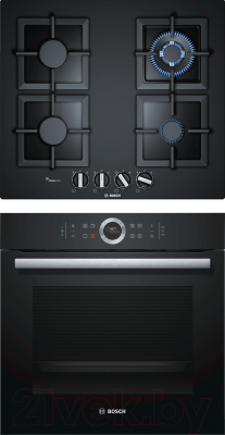 

Комплект встраиваемой техники Bosch, HBG672BB1F + PPH6A6B20R