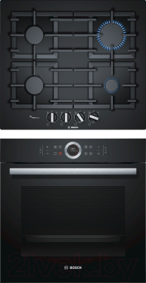 

Комплект встраиваемой техники Bosch, HBG672BB1F + PPP6A6C90R