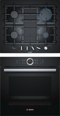 

Комплект встраиваемой техники Bosch, HBG672BB1F + PPP6A6M90R
