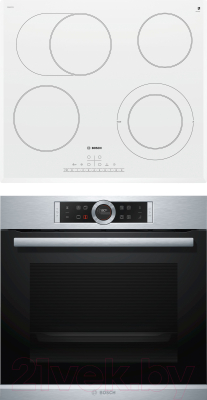 

Комплект встраиваемой техники Bosch, HBG655BS1 + PKN652FP1E