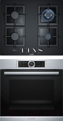

Комплект встраиваемой техники Bosch, HBG655BS1 + PPH6A6B20R