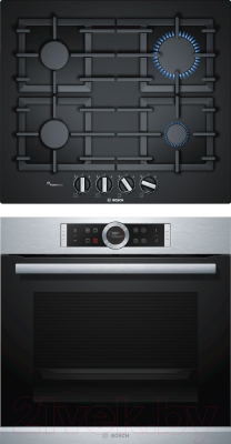 

Комплект встраиваемой техники Bosch, HBG655BS1 + PPP6A6C90R
