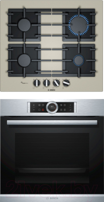 

Комплект встраиваемой техники Bosch, HBG655BS1 + PPP6A8B91R
