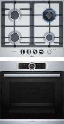 

Комплект встраиваемой техники Bosch, HBG655BS1 + PCH6A5M90R
