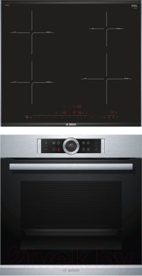 

Комплект встраиваемой техники Bosch, HBG655BS1 + PIE675DC1E