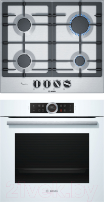 

Комплект встраиваемой техники Bosch, HBG633TW1 + PCP6A5B90R