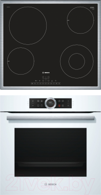 

Комплект встраиваемой техники Bosch, HBG633TW1 + PKF645FP1G