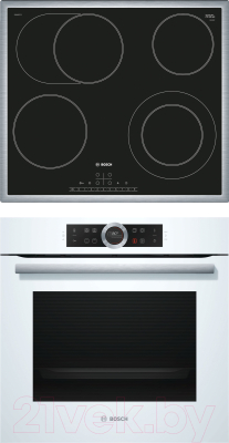 

Комплект встраиваемой техники Bosch, HBG633TW1 + PKN645F17R