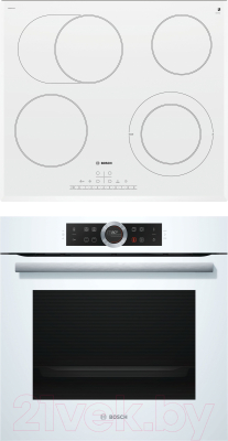 

Комплект встраиваемой техники Bosch, HBG633TW1 + PKN652FP1E