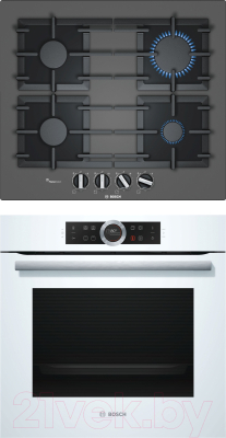 

Комплект встраиваемой техники Bosch, HBG633TW1 + PPP6A9B90R