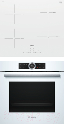 

Комплект встраиваемой техники Bosch, HBG633TW1 + PUE612FF1J