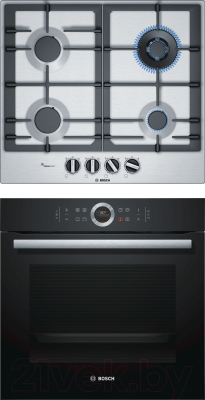 

Комплект встраиваемой техники Bosch, HBG633BB1 + PCH6A5B90R