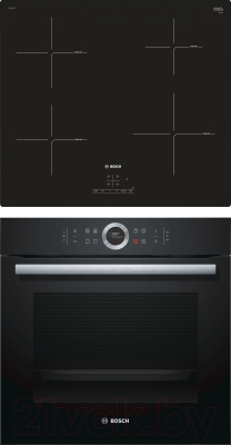 

Комплект встраиваемой техники Bosch, HBG633BB1 + PIE611BB1E