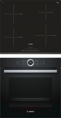 

Комплект встраиваемой техники Bosch, HBG633BB1 + PIE631FB1E