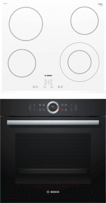 

Комплект встраиваемой техники Bosch, HBG633BB1 + PKF652BB1E