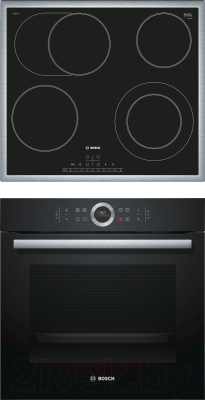 

Комплект встраиваемой техники Bosch, HBG633BB1 + PKN645F17R