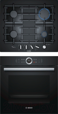 

Комплект встраиваемой техники Bosch, HBG633BB1 + PPP6A6M90R