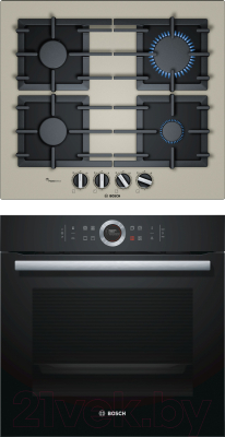 

Комплект встраиваемой техники Bosch, HBG633BB1 + PPP6A8B91R