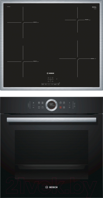 

Комплект встраиваемой техники Bosch, HBG633BB1 + PUE645BB1E