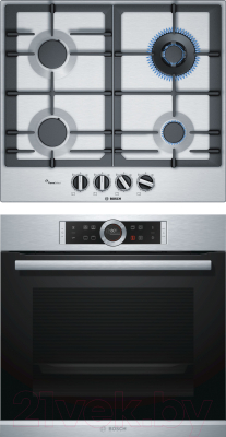 

Комплект встраиваемой техники Bosch, HBG633TS1 + PCH6A5B90R