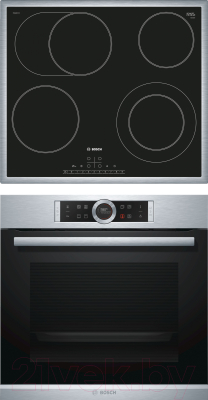 

Комплект встраиваемой техники Bosch, HBG633TS1 + PKN645F17R