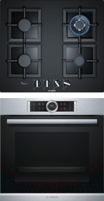 

Комплект встраиваемой техники Bosch, HBG633TS1 + PPH6A6B20R