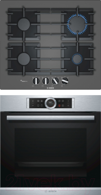 

Комплект встраиваемой техники Bosch, HBG633TS1 + PPP6A9B90R