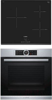 

Комплект встраиваемой техники Bosch, HBG633TS1 + PUC631BB1E