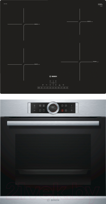 

Комплект встраиваемой техники Bosch, HBG633TS1 + PUE611FB1E