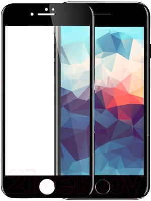 Защитное стекло для телефона Case 3D для iPhone 6/6S (черный глянец)