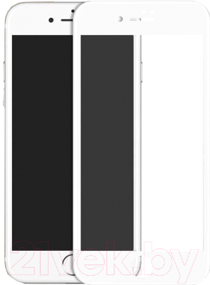Защитное стекло для телефона Case 3D для iPhone 7 Plus (белый глянец)