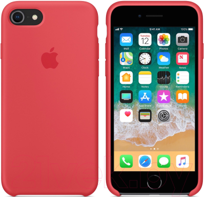Чехол-накладка Apple Silicone Case для iPhone 8/7 Red Raspberry / MRFQ2