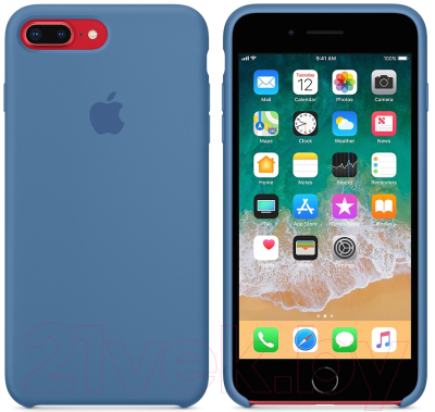 Чехол-накладка Apple Silicone Case для iPhone 8 Plus/7 Plus Denim Blue / MRFX2